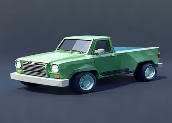 Low poly car decoration